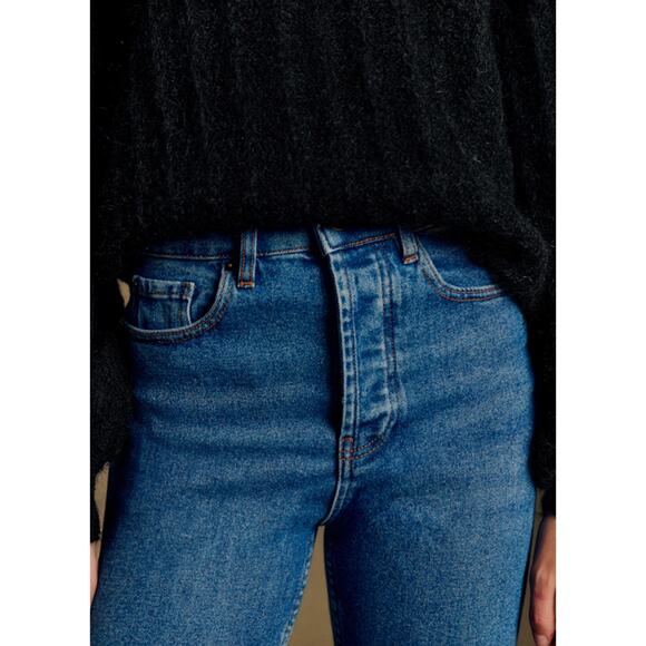 Sezane Brut Sexy Straight Jeans Size‎ 27 Denim Blue - Picture 4 of 11